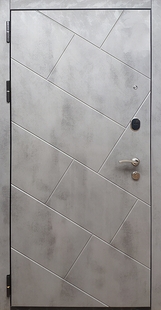 Входная квартирная дверь с панелями МДФ ПВХ с текстурой бетон